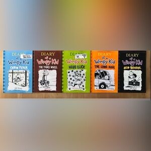 Diary of a Wimpy Kid by Jeff Kinney Hardcover 5 Book Lot #6-10 Chapter Books